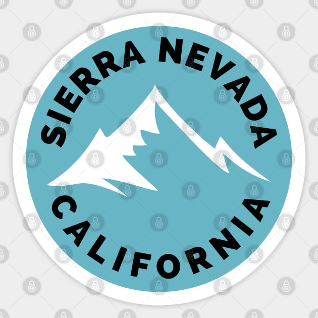 Sierra Nevada California - Sierra Nevada Ski Snowboard Mountain California Yosemite Travel Sticker by Famgift